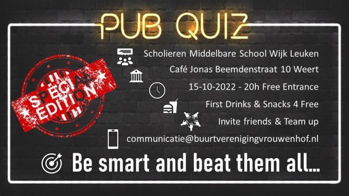Pub Quiz tieners
