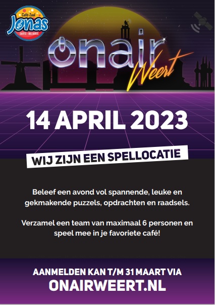 230414 Poster On Air Weert Cafe Jonas