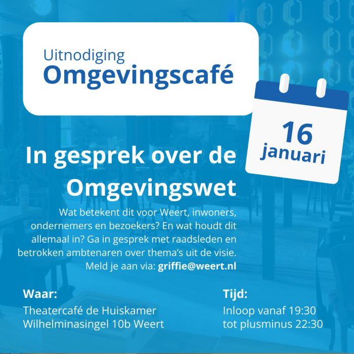Omgevingscafe 16 januari 2024